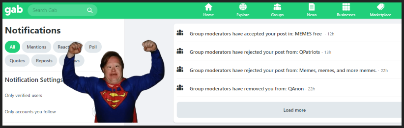 GAB Groups That Banned or Refused UCan'tDoThat Memes