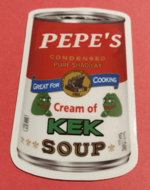 Pepe Cream of KEK Meme vinyl glossy sticker