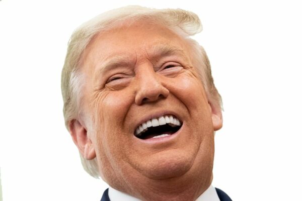 A png that features DJT laughing