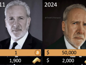 Bitcoin Price Peter Schiff 2011 vs 2024