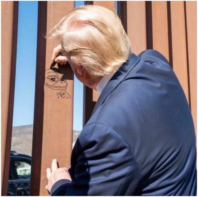 DJT Border Wall Pepe Sharpie