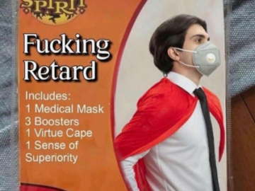 Halloween Costume - Fucking Retard Mask Wearer