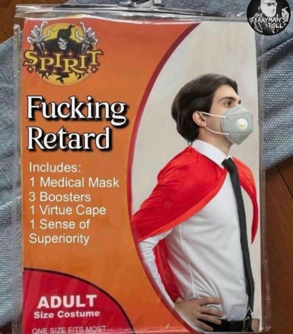 Halloween Costume - Fucking Retard Mask Wearer