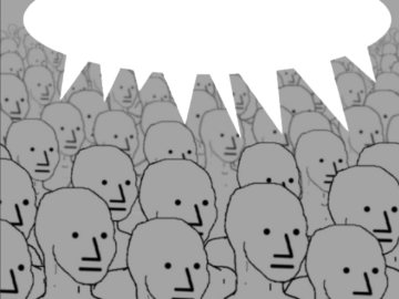 NPC Crowd Meme Template